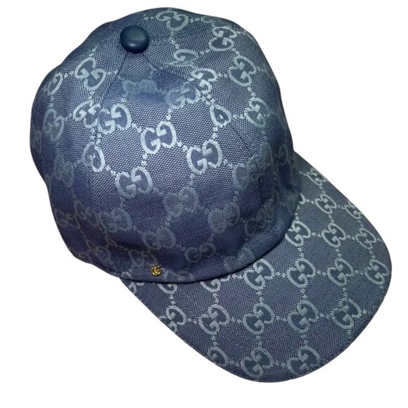 Size Medium 58cm Gucci Blue Monogram Hat - Picture 1 of 3